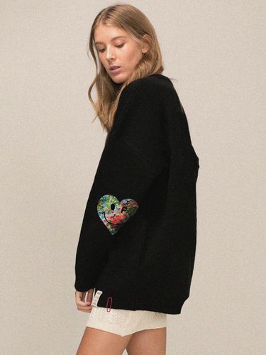 Elbow Flower Heart Clip Sweatshirt - GRAVER - Modalova