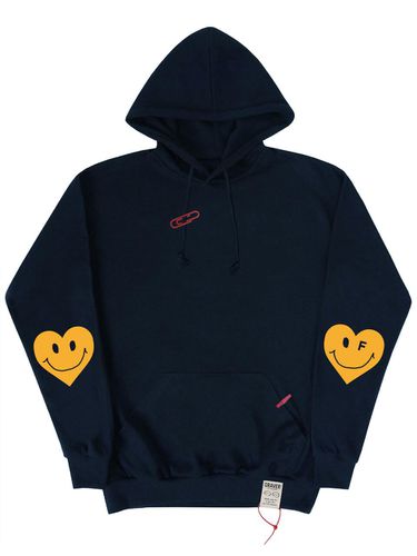 Elbow Heart Smile Clip Hoodie_Navy - GRAVER - Modalova