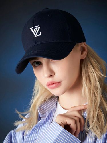 D Monogram Logo Overfit Ball Cap_Navy - VARZAR - Modalova