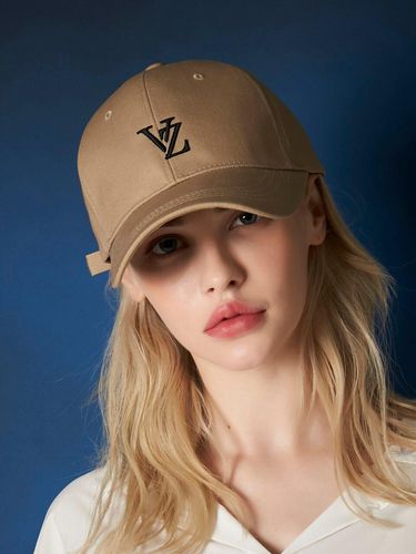 D Monogram Logo Overfit Ball Cap_Beige - VARZAR - Modalova