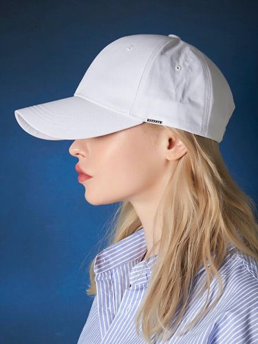 Metal Tip Overfit Ball Cap_White - VARZAR - Modalova