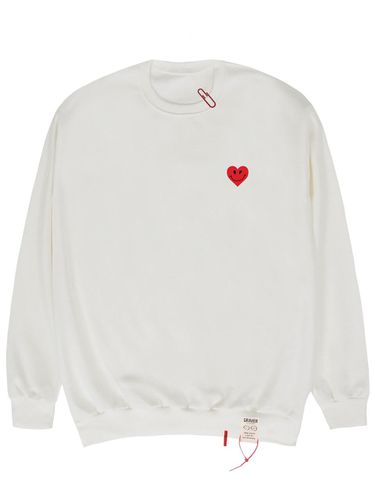 Heart Smile Printing Clip Sweatshirtet 2col - GRAVER - Modalova