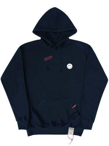 Dot Smile Printing Hoodie_Navy - GRAVER - Modalova