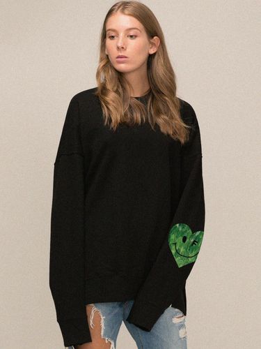 Elbow Leaf Heart Sweatshirt_Black - GRAVER - Modalova