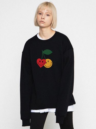 Cherry Smile White Clip Sweatshirt 5 Color - GRAVER - Modalova