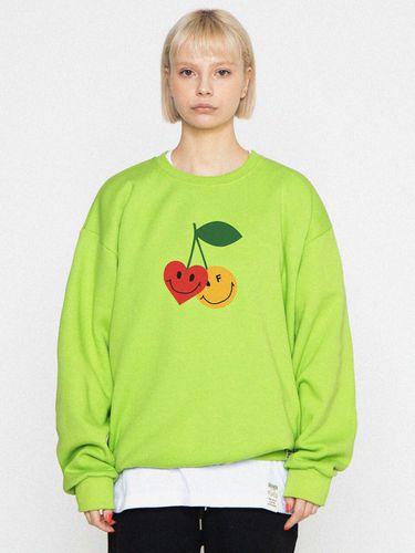 Cherry Smile White Clip Sweatshirt - GRAVER - Modalova