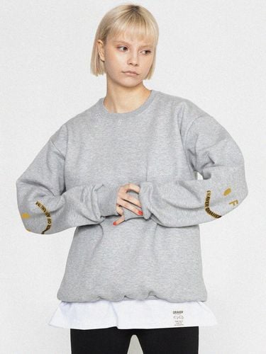 Elbow Logo Smile Sweatshirt Gray - GRAVER - Modalova