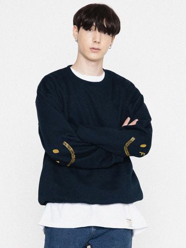 Elbow Logo Smile Sweatshirt Navy - GRAVER - Modalova