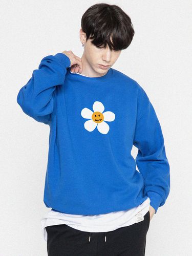 Big Flower Dot Sweatshirt Blue - GRAVER - Modalova