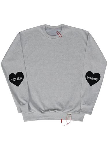 Elbow Lettering Heart Sweatshirt_Grey - GRAVER - Modalova