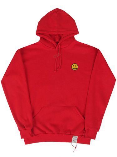 Dot Smile Embroidery Hoodie_Red - GRAVER - Modalova