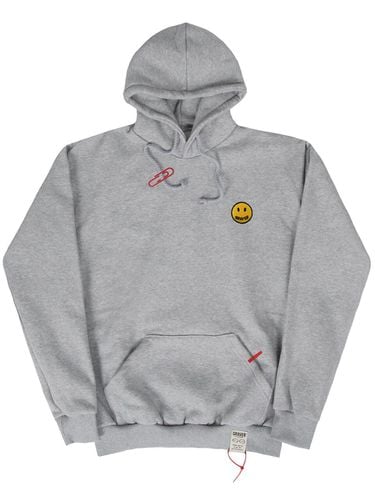 Dot Smile Embroidery Hoodie_Gray - GRAVER - Modalova