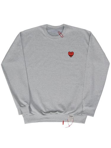 Heart smile embroidery clip sweatshirts_GREY - GRAVER - Modalova