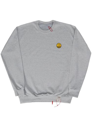 Dot Smile Embroidery Sweatshirts_Grey - GRAVER - Modalova