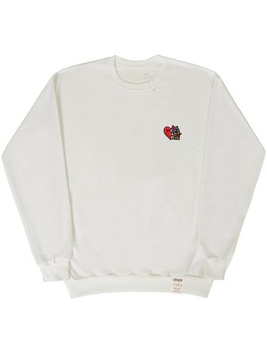 Embroidery White Clip Sweatshirt - GRAVER - Modalova