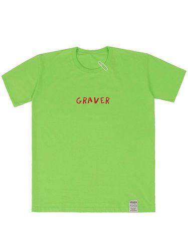 Velvet Logo Short Sleeve T-shirt_Green - GRAVER - Modalova