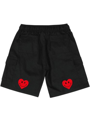 Back Heart Smile Belt Cargo Shorts_Black - GRAVER - Modalova