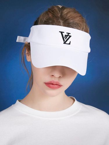 D Monogram Logo Overfit Sun Cap_White - VARZAR - Modalova