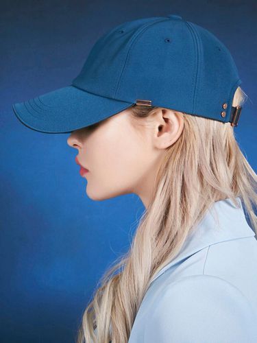 Rose Gold Double Link Overfit Ball Cap_Navy - VARZAR - Modalova