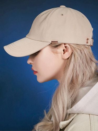 Rose Gold Double Link Overfit Ball Cap_Beige - VARZAR - Modalova