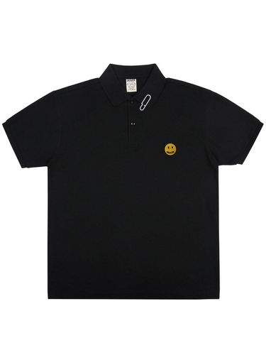 Dot Logo White Polo Shirt Black - GRAVER - Modalova