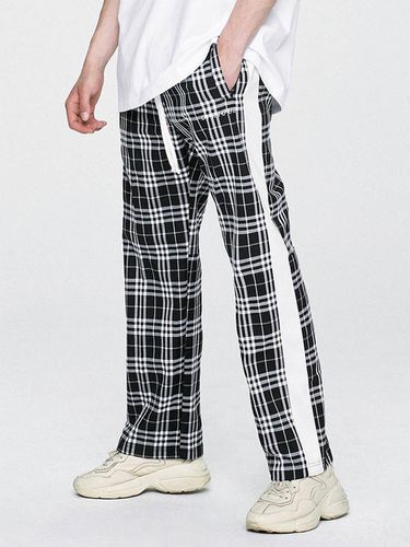 Check Track Pants - Black/White - D.PRIQUE - Modalova