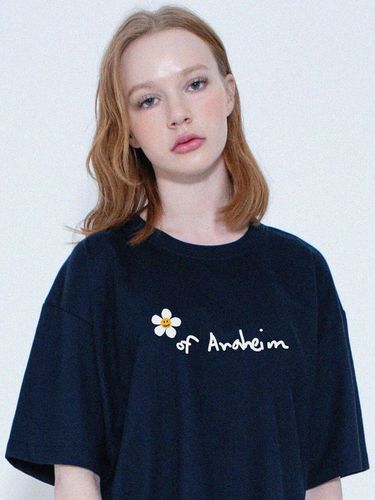 UNISEX] Flowerdot Logo Tshirt_Navy - GRAVER - Modalova