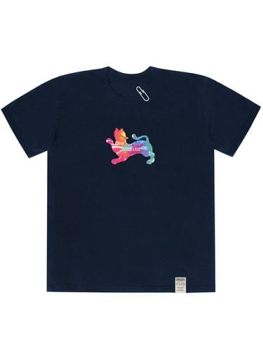 Tie-dye Leopard T-shirt Navy - GRAVER - Modalova