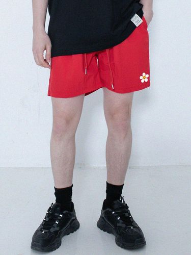 Flower Dotted Printing Shorts Red - GRAVER - Modalova