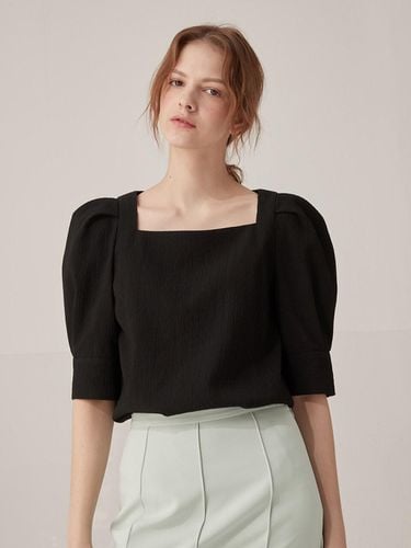 Square Neck Puff Blouse_2Colors - BEMUSE MANSION - Modalova