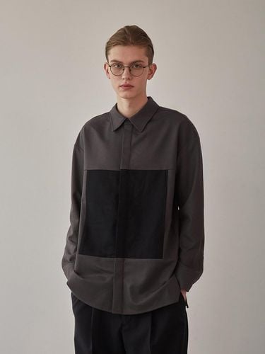 Wool Shirt Charcoal - MUGUET - Modalova