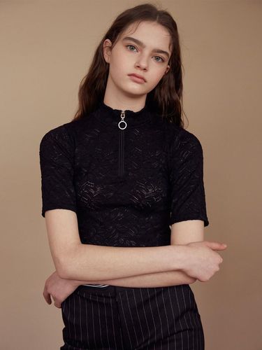 Lace Half Top Black - 1159STUDIOS - Modalova