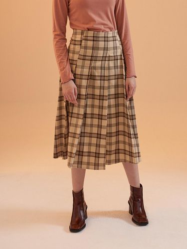 MH12 Wide Pleated Skirt_Beige - 1159STUDIOS - Modalova