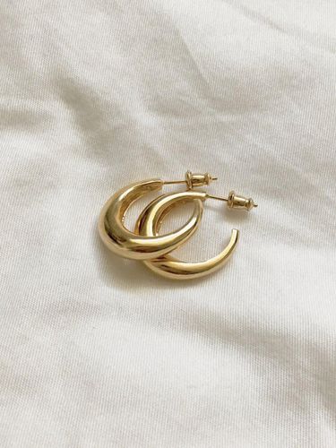 Chunky Circle Gold Earring Small - MARSBOM - Modalova