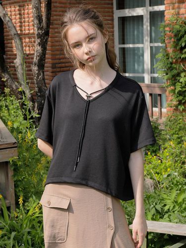 String Pearl Point T-Shirt Black - WARDROBE - Modalova