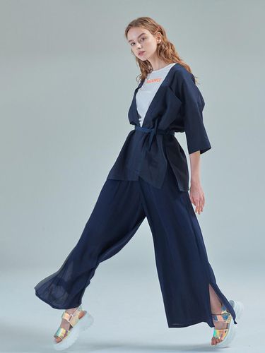 Fluid Palazzo pants Eclipse Navy - LES VACANCES - Modalova