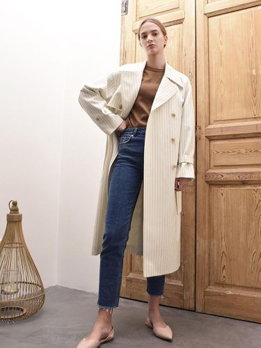 Emily Double Trench Coat Stripe - AVA MOLLI - Modalova