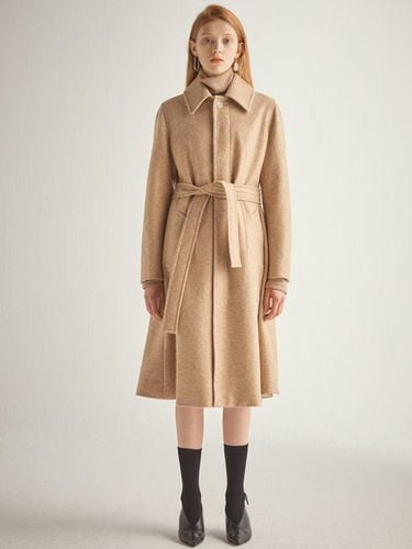 Light Beige A-line Coat HJ008 - HALEINE - Modalova