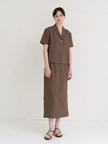 Linen wearable h-line skirt beige - NOTA - Modalova