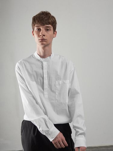 Oversize China Collar Shirts_White - OWL91 - Modalova