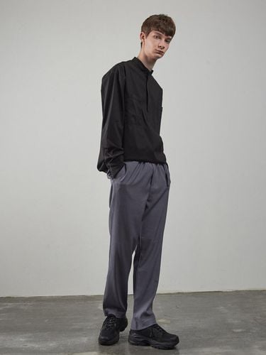 Oversize China Collar Shirts_Black - OWL91 - Modalova