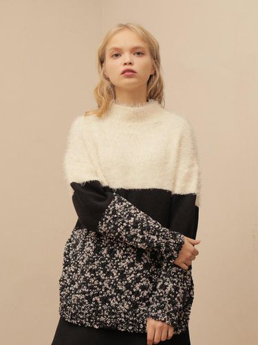 Combination Turtleneck Knit - WARDROBE - Modalova