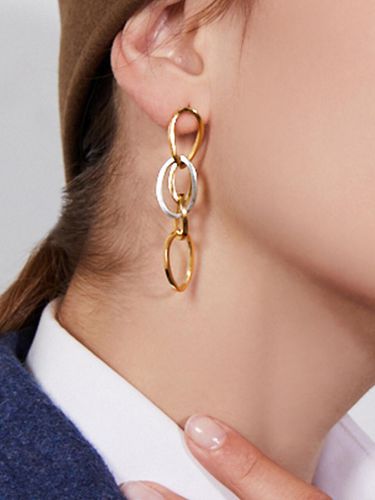 Twisted Two Tone Earrings - DIDIBOYU - Modalova