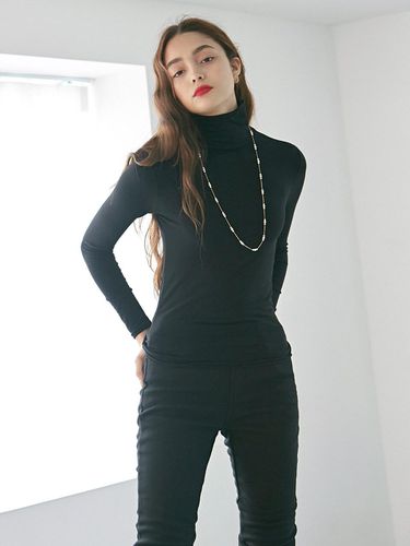 Skinny High Long Tee_Black - YAN13 - Modalova