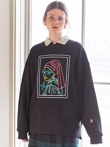 Jenny Embroidery Sweat Shirt Black - ANSWERING BIRD - Modalova