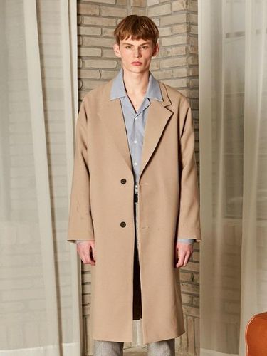 Classic Oversize Long Coat - Beige - YAN13 - Modalova