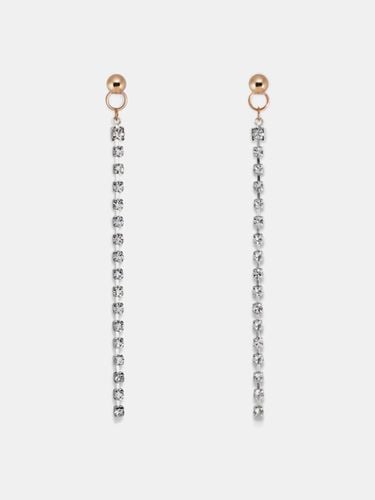 Crystal Chain Drop Earring - 803STUDIO - Modalova