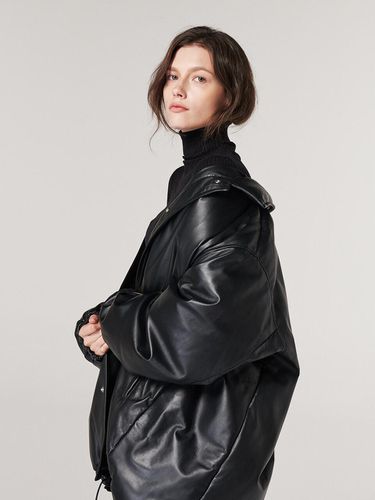 Oversized Leather Down Filled Jumper - THE SUIN - Modalova