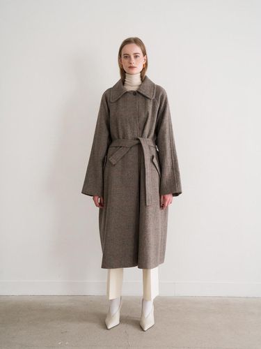 Wool Check Coat - ANNE AND THE CRWD - Modalova