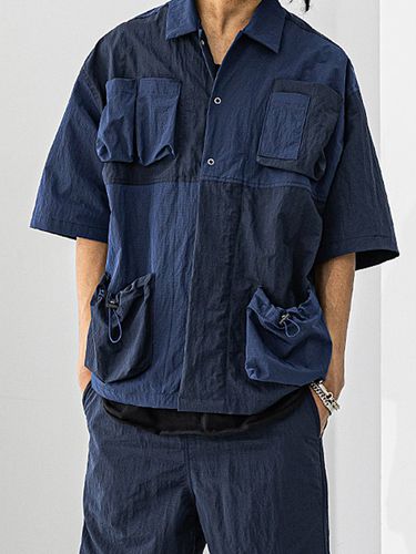 Lipstack Pocket Oversized Short Shirt - MASSNOUN - Modalova